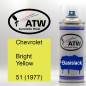 Preview: Chevrolet, Bright Yellow, 51 (1977): 400ml Sprühdose, von ATW Autoteile West.